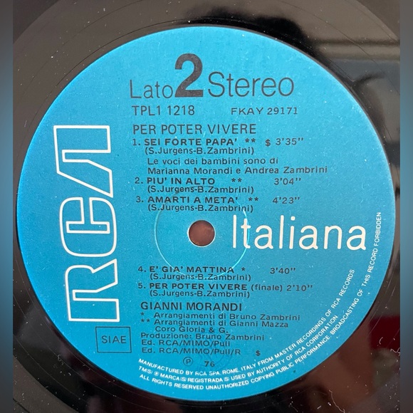 Vintage Gianni Morandi record - Picture 8 of 8